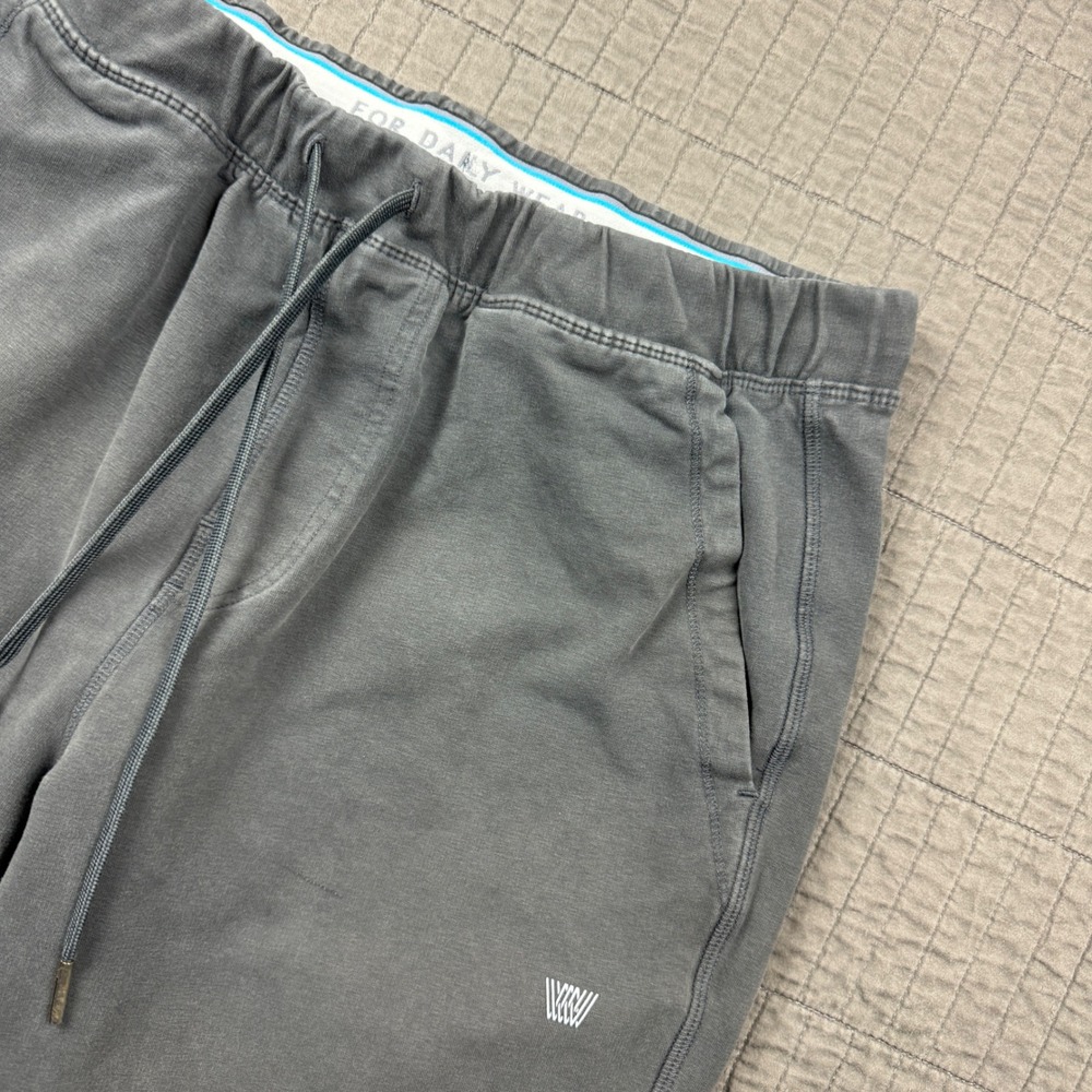 Mack Weldon Ace Sweatshort Mens Medium Grey Cotton Blend Drawstring Shorts - Picture 2 of 13